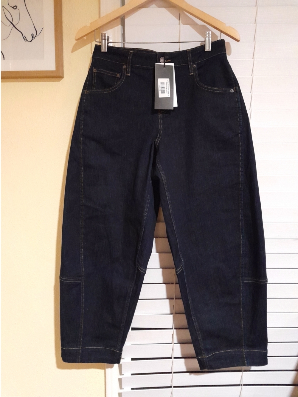 Ruti Petite Ultimate Barrel Leg Jeans 2.0 Nyx Dark Wash Sz 6P - Picture 2 of 10